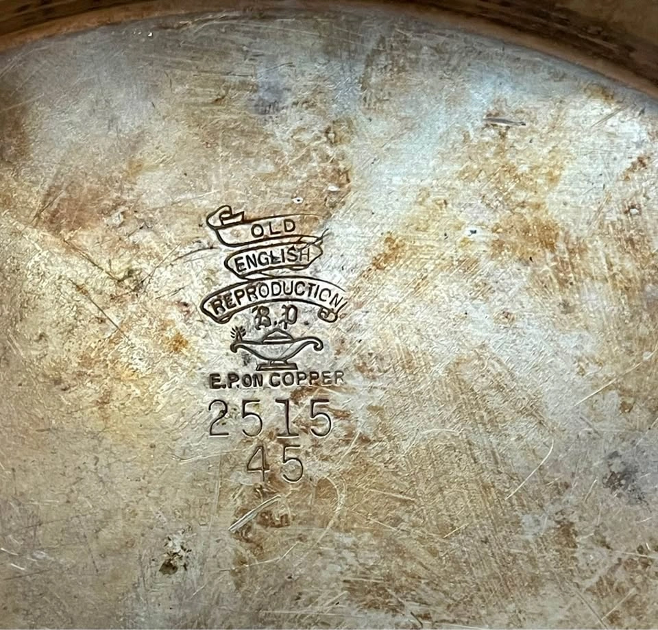 Old English Reproduction E.P.ON Copper 2515 Silver Plated Tray - photo 3