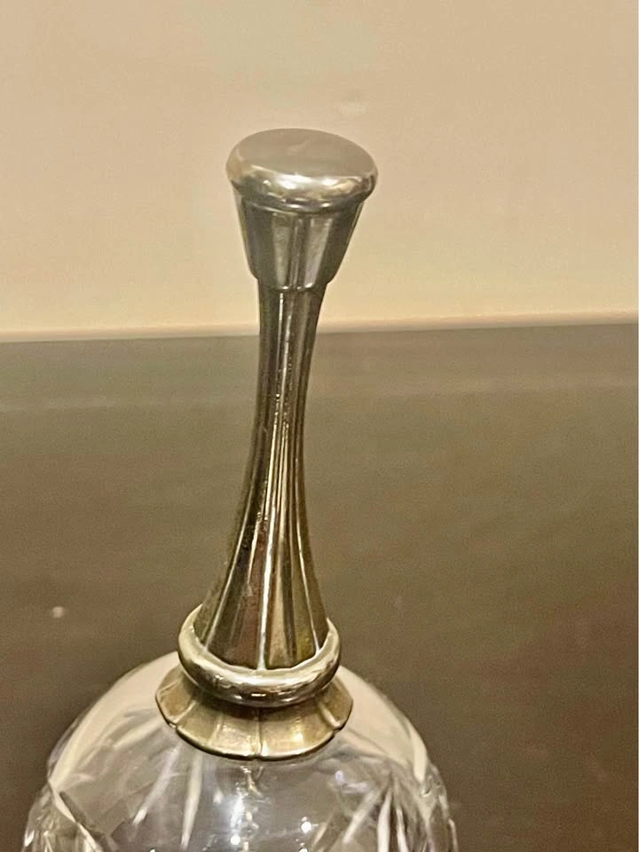 Vintage Royale County Crystal Glass and Silver Plated Bell - photo 5