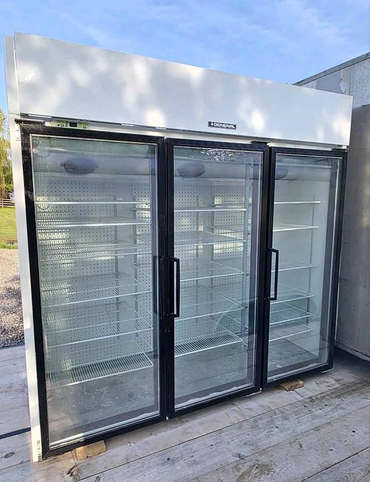 General Refrigeration 3-Door Glass Display Freezer