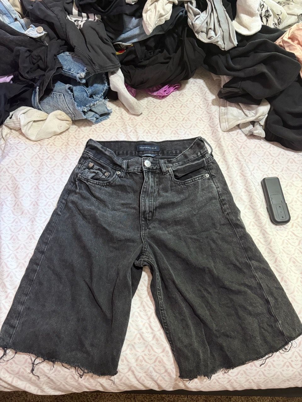 Aeropostale Black Denim Shorts