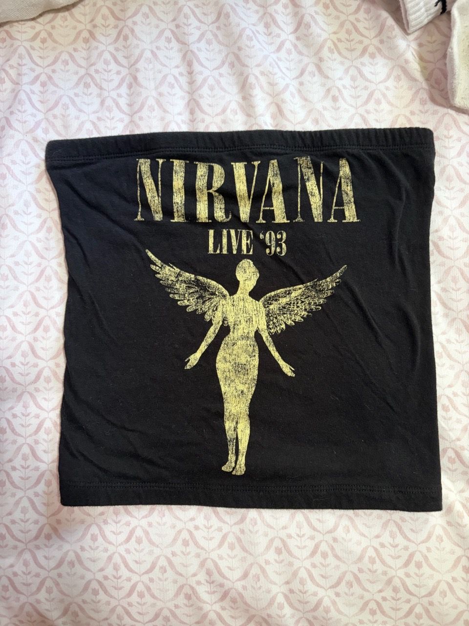 Nirvana Live '93 Black Bandeau Top