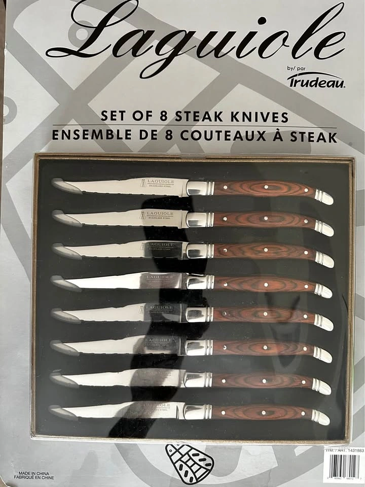 Laguiole by Trudeau – 2 Sets of 8 Steak Knives – Brand New