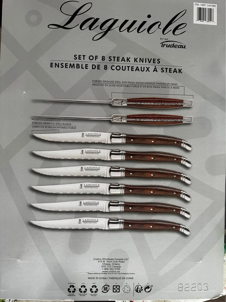 Laguiole by Trudeau – 2 Sets of 8 Steak Knives – Brand New - photo 2
