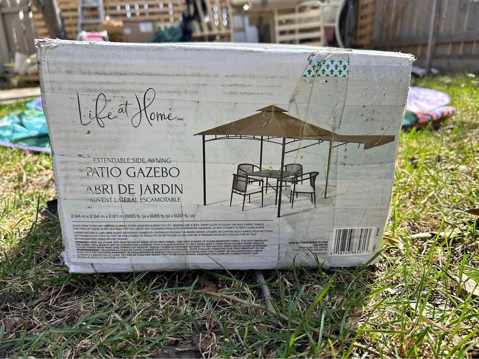 Life at Home Extendable Side Awning Patio Gazebo