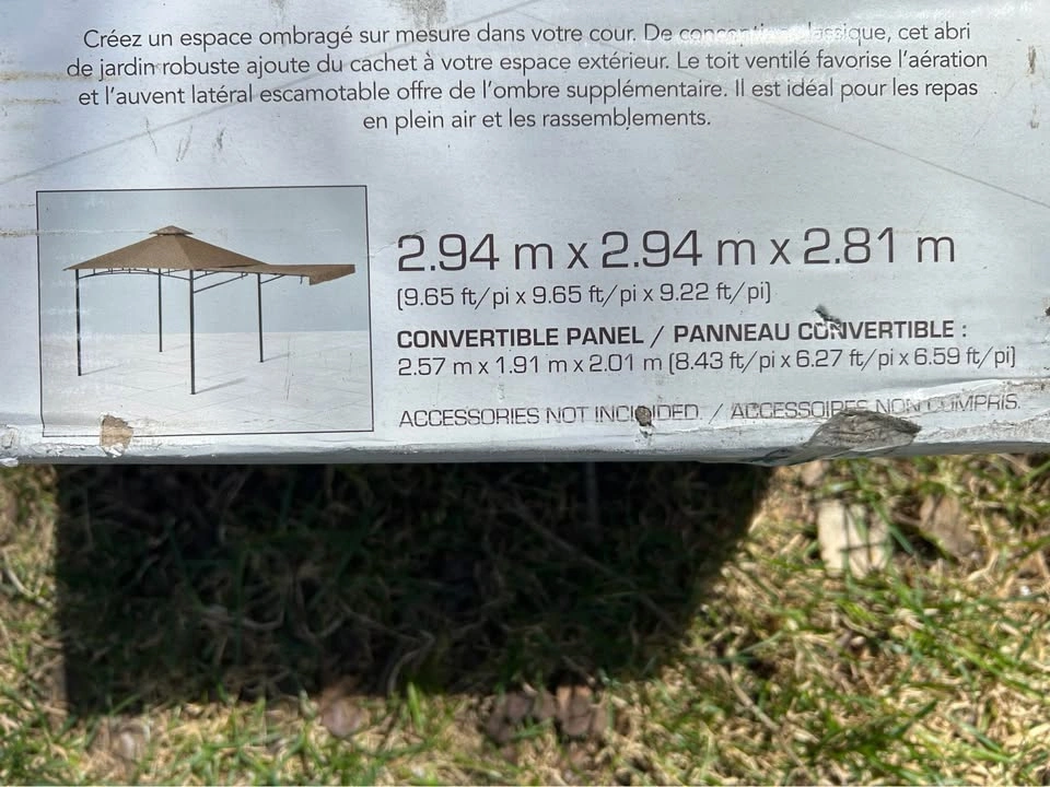 Life at Home Extendable Side Awning Patio Gazebo - photo 2