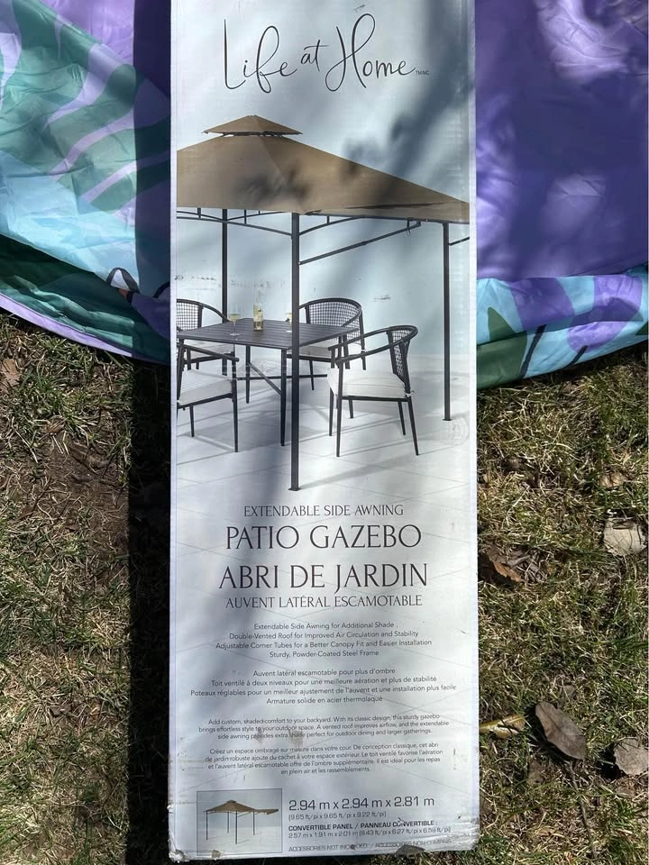 Life at Home Extendable Side Awning Patio Gazebo - photo 3