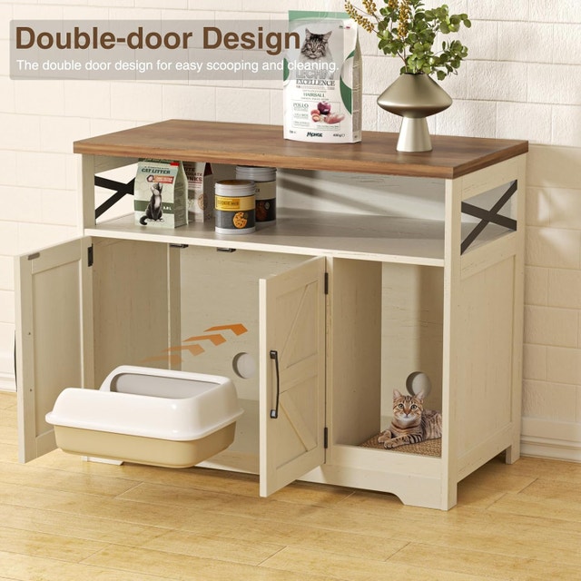 Cat Litter Box Enclosure, Hidden Litter Box Furniture - photo 3