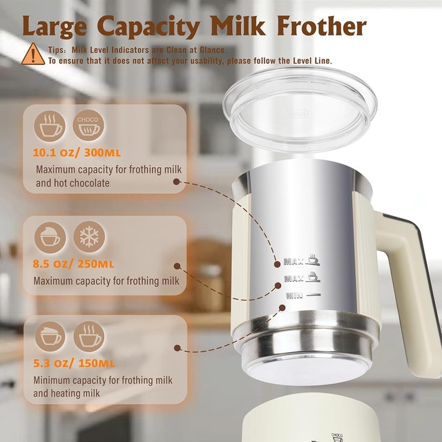 Milk Frother, 5-in-1 Milk Frother and Steamer - photo 4
