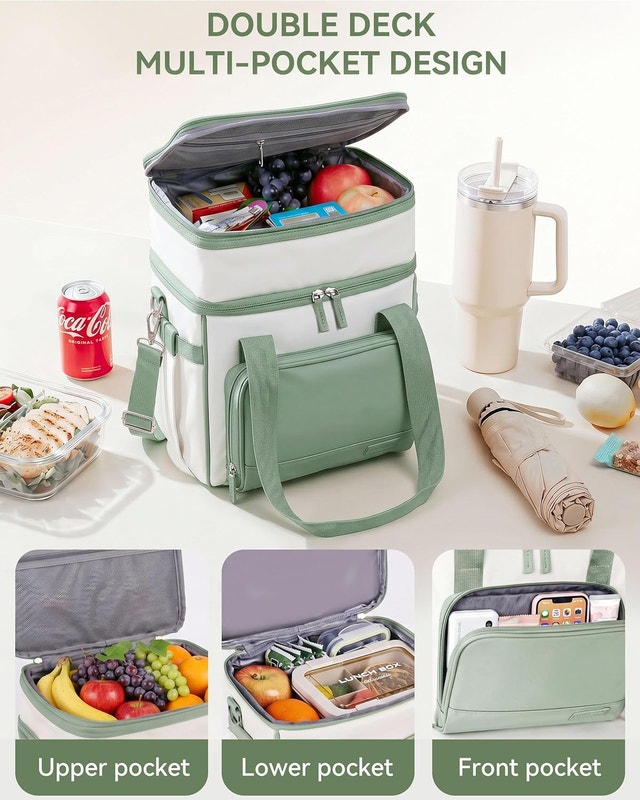 Homespon Double Layer Lunch Bag for Women Men - photo 4