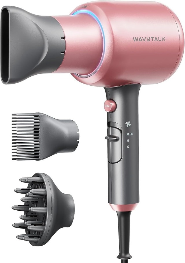 Wavytalk Hair Dryer with Diffuser, Blown Away Ionic