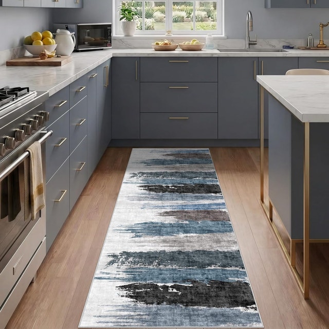 Modern Abstract Runner Rugs 2x6, Washable Hallway - photo 3
