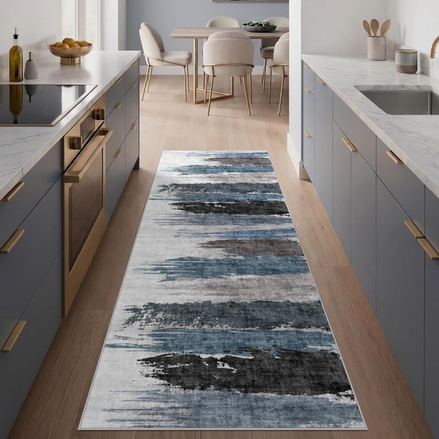 Modern Abstract Runner Rugs 2x6, Washable Hallway - photo 4
