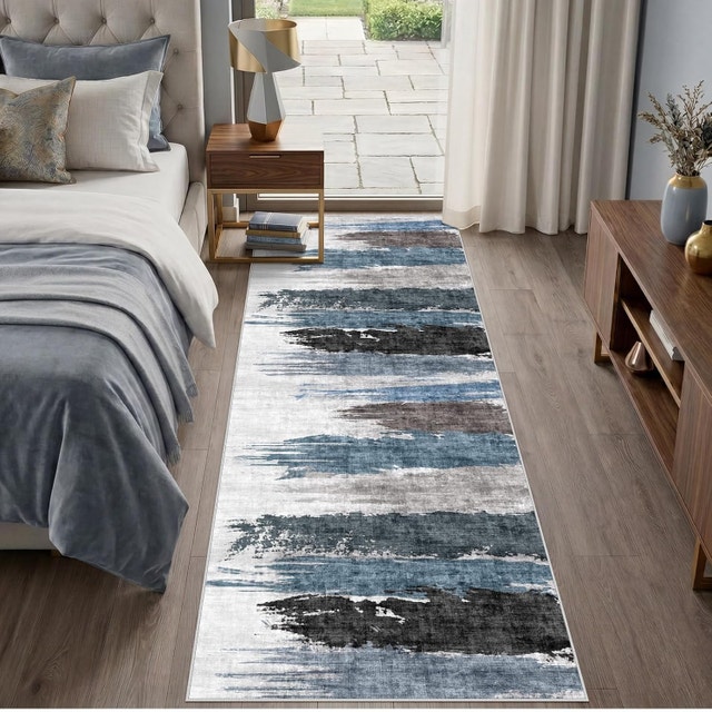 Modern Abstract Runner Rugs 2x6, Washable Hallway - photo 5