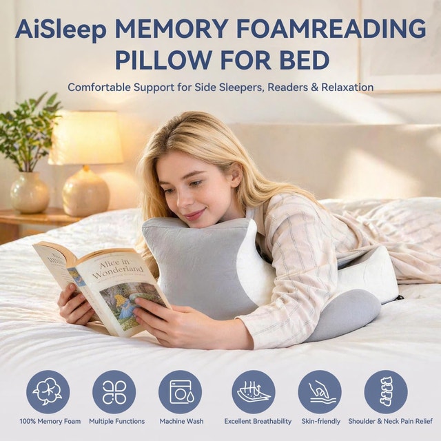 Reading Pillow for Bed, Leaning, Lying and Prone - photo 2