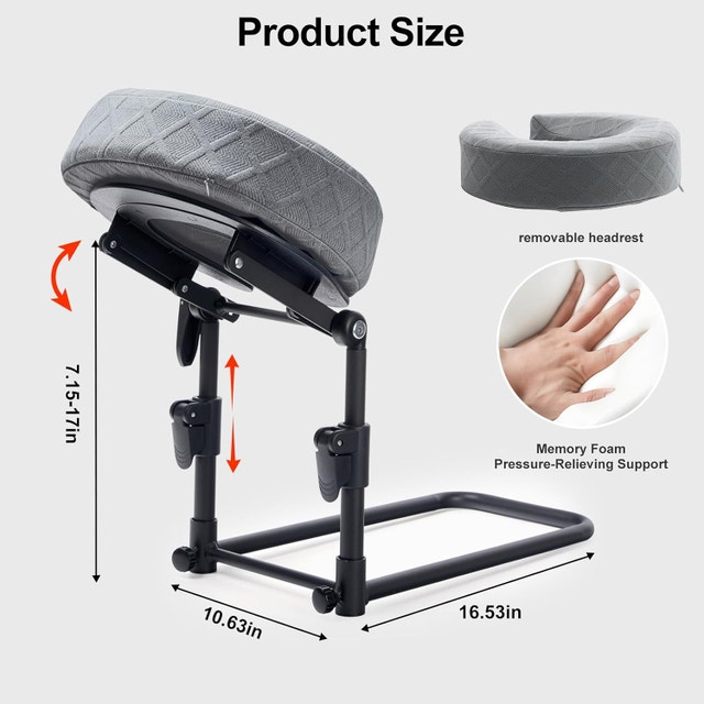 Massage Headrest for Bed with Adjustable Height, Memory - photo 2