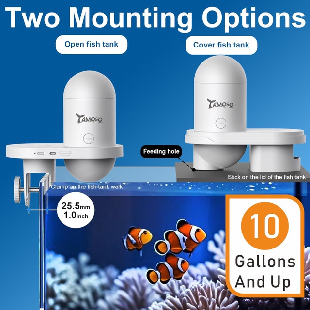 WiFi Automatic Fish Feeder with 2.5K Camera, 2.4/5G - photo 3