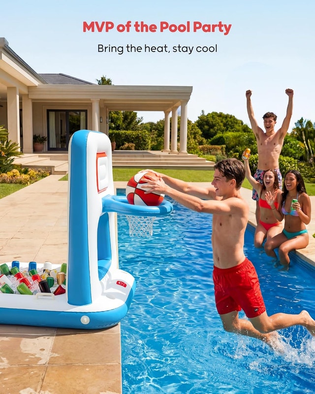 QPAU Pool Basketball Hoop with Built-in Cooler - photo 2