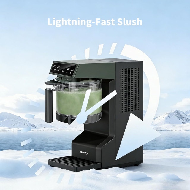 AEOCKY Slushy Machine, Space-Saving Frozen Drink Maker - photo 2