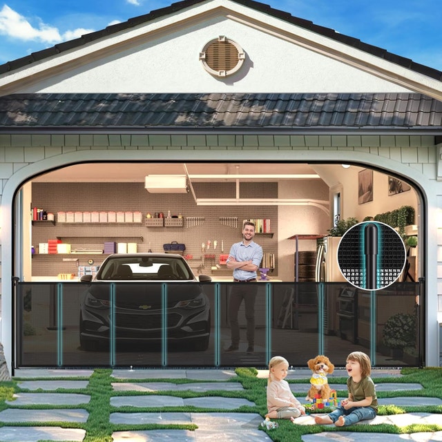 236" Retractable Baby Gate with Reinforced Mesh