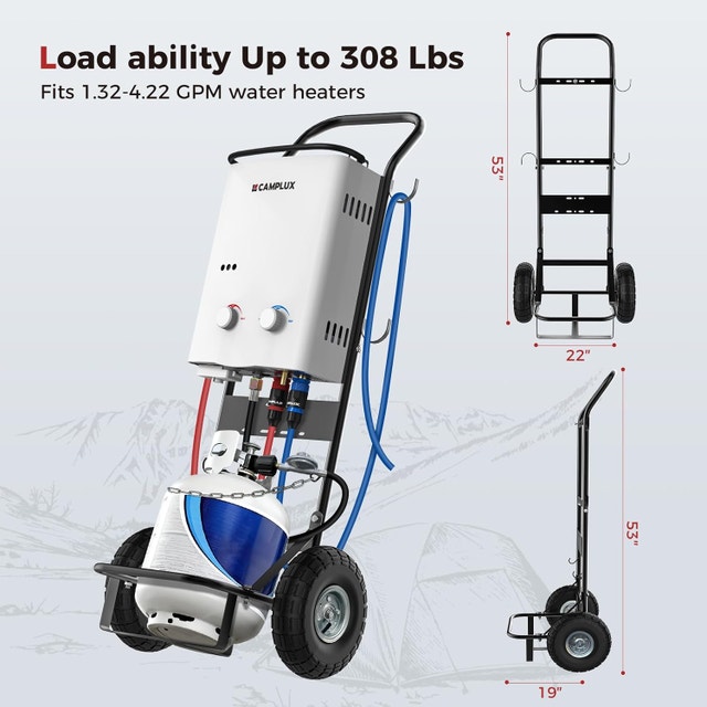 CAMPLUX D52 Dolly Hand Cart Large 10 Inch Pneumatic - photo 2