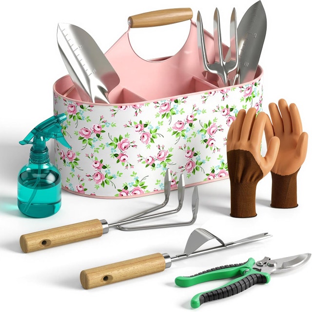 9-Piece Garden Tool Set, Heavy-Duty Rust-Resistant
