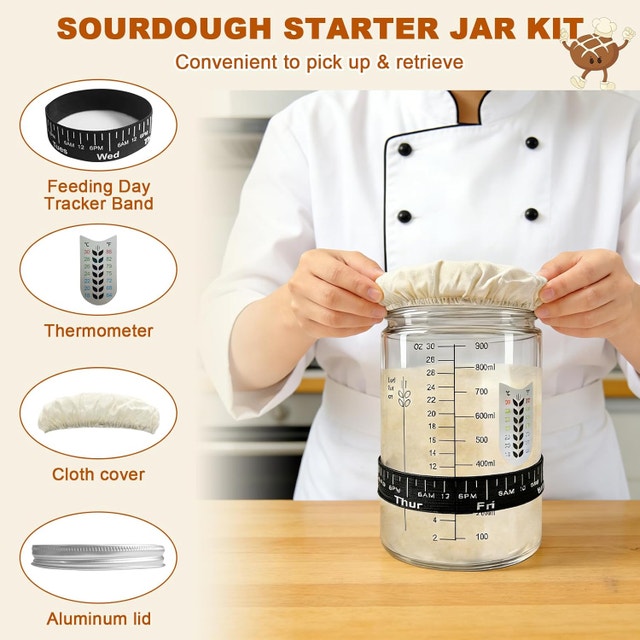 Sourdough Starter Kit, Complete Bread Baking Supplies - photo 3
