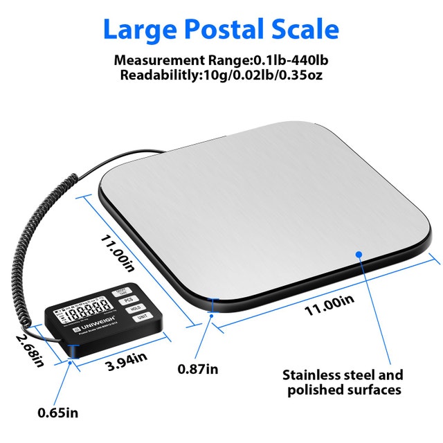 Shipping Scale 440lb/0.35oz Accuracy, Digital - photo 2