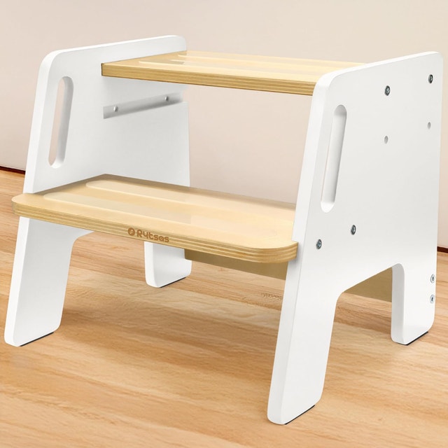 Toddler Wooden Step Stool, with Rounded Corners