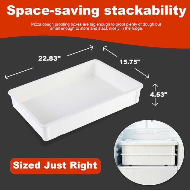 2-Pack Pizza Dough Proofing Box with Lid - photo 2