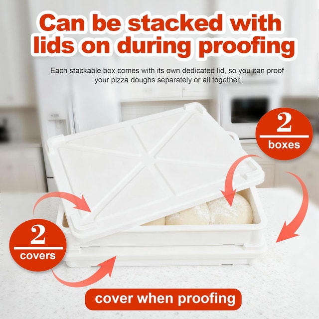 2-Pack Pizza Dough Proofing Box with Lid - photo 4
