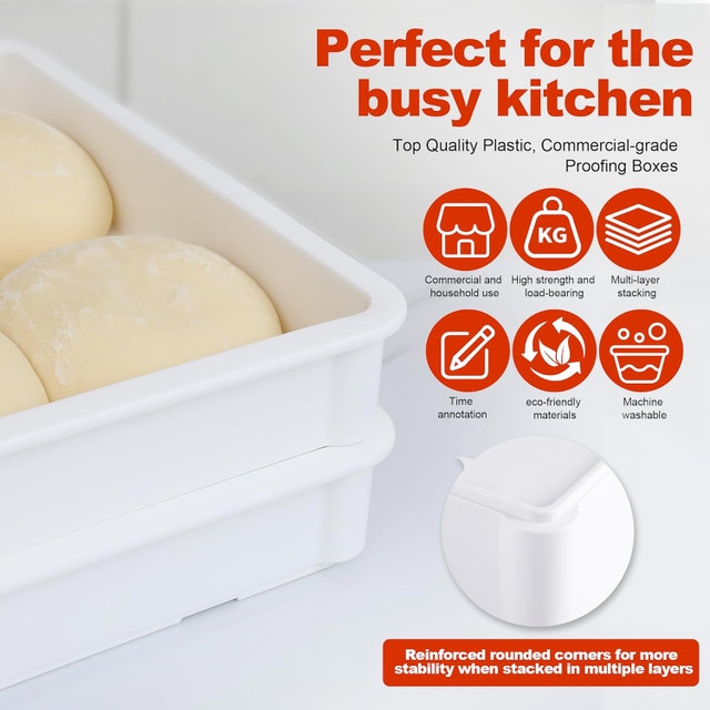2-Pack Pizza Dough Proofing Box with Lid - photo 5
