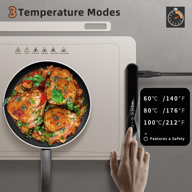 Electric Warming Tray - Foldable Food Warmer - photo 2