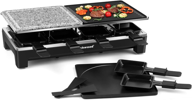 Techwood Electric Indoor Grill with 2 Reversible Plates