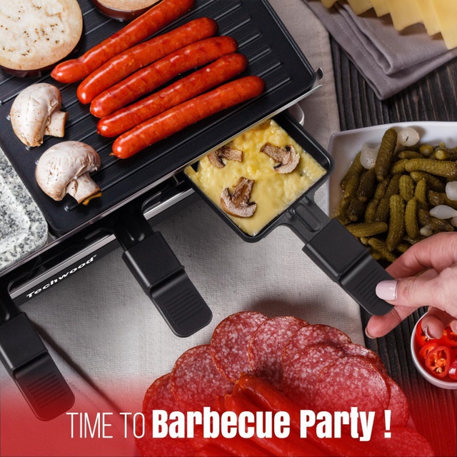 Techwood Electric Indoor Grill with 2 Reversible Plates - photo 2