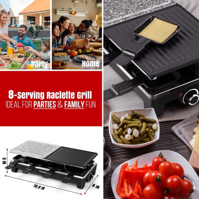 Techwood Electric Indoor Grill with 2 Reversible Plates - photo 4