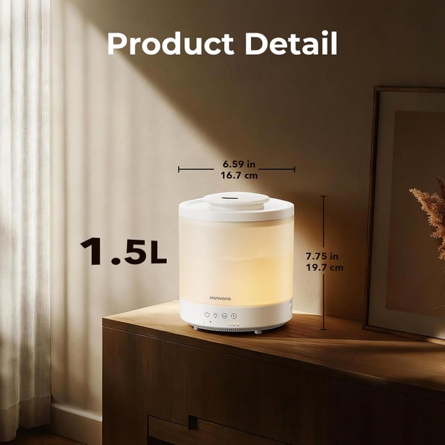 Small Humidifiers for Bedroom - 1.5L - photo 2