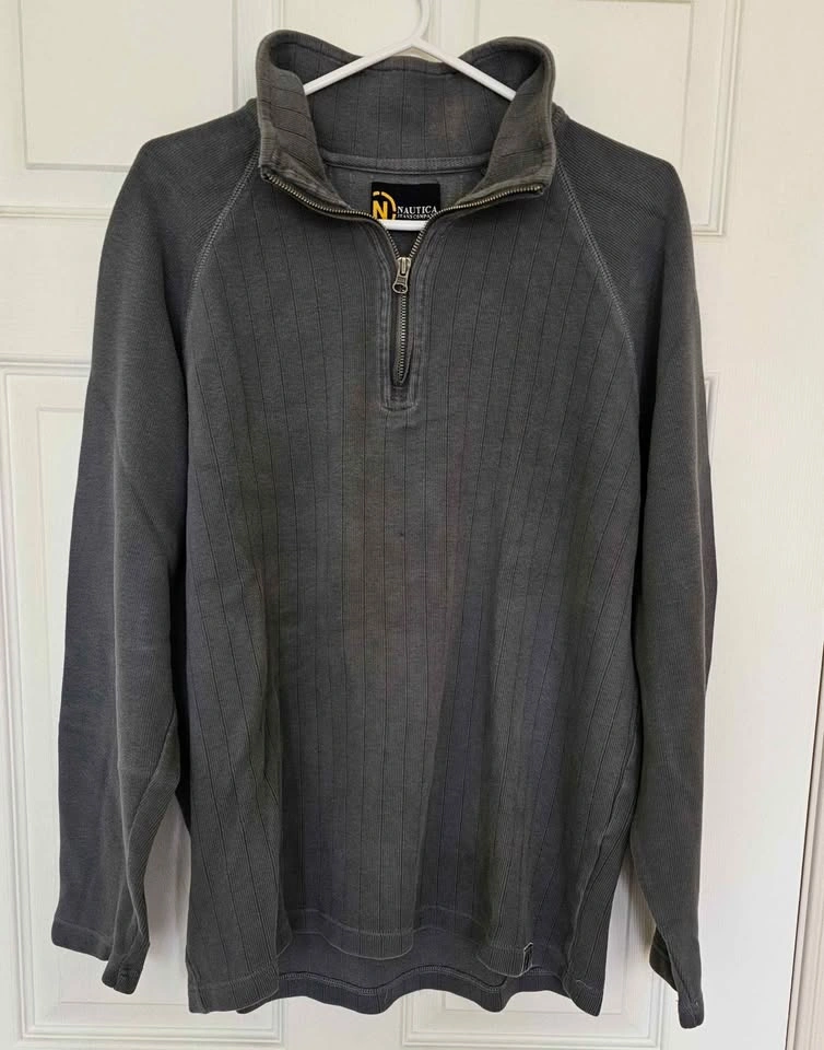 Set of 2 Nautica Jeans Co. Men's 1/4 Zip Ribbed Sweaters - Size - photo 2