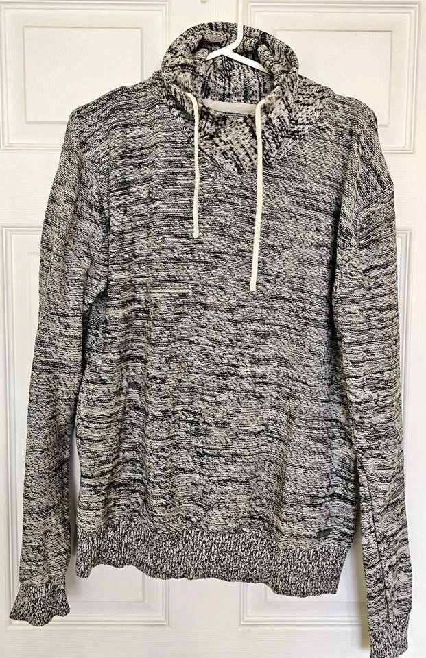 Brave Soul Men's Marled Knit Cowl Neck Sweater - Size L
