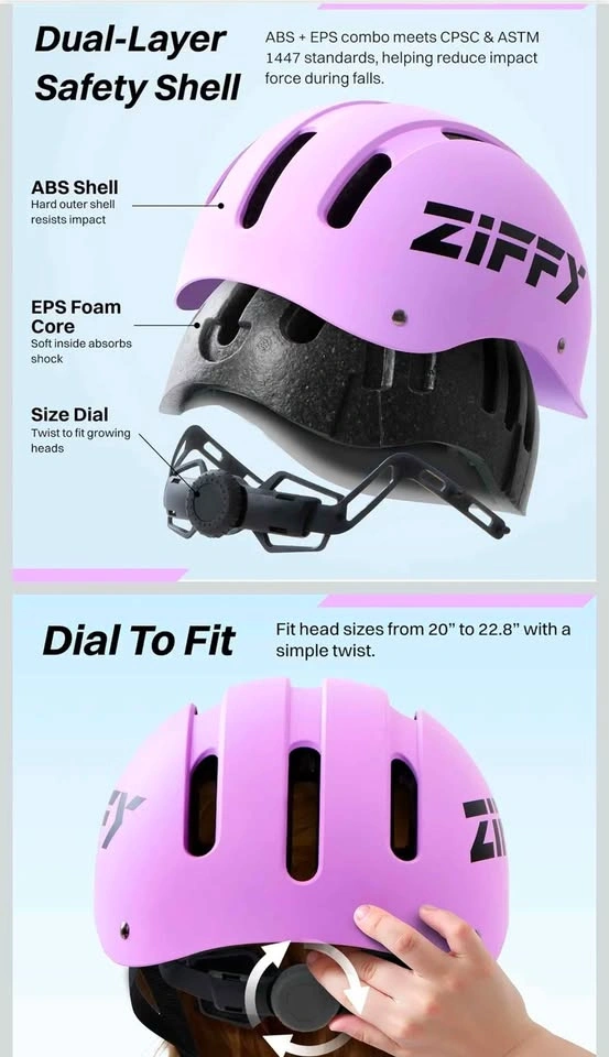 ZIFFY Toddler Bike Helmets for Kids 5-10 - photo 5