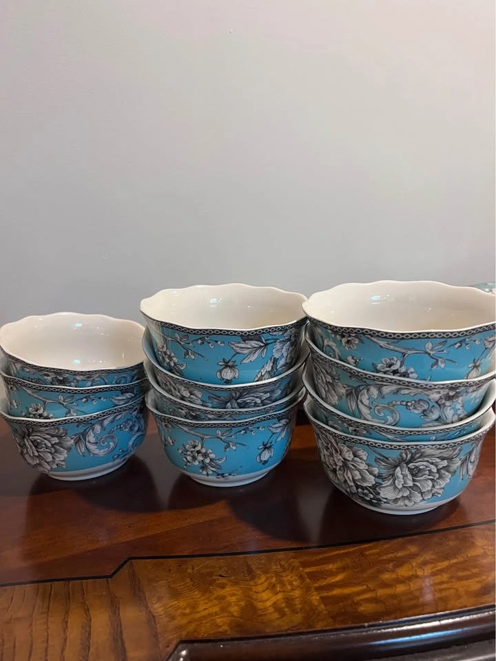 222 Fifth Adelaide Turquoise Fine China Dinnerware - photo 3