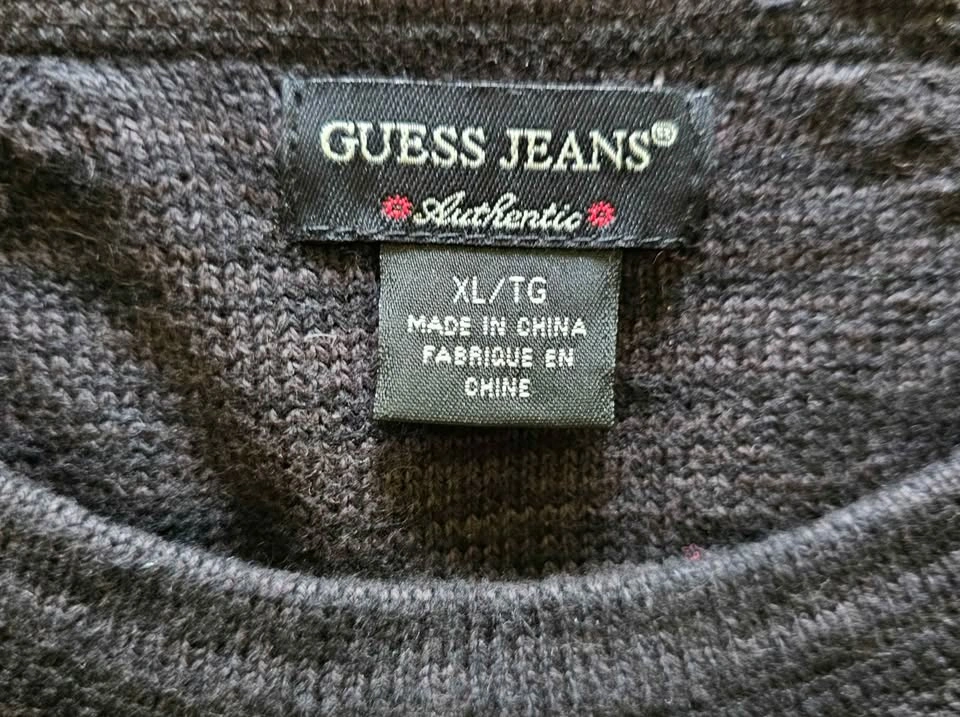 Guess Jeans Men's Cotton Wool Blend Crewneck Knit Sweater - Size - photo 3