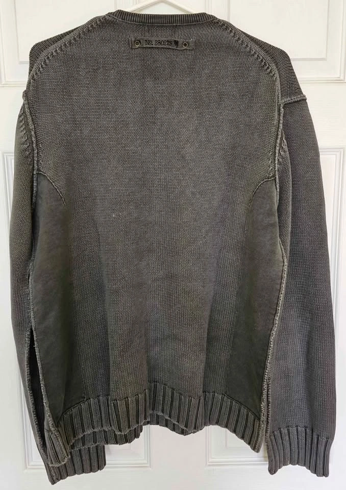 Guess Jeans Men's Y2K Gothic Crest Crewneck Cotton Knit Sweater - photo 2