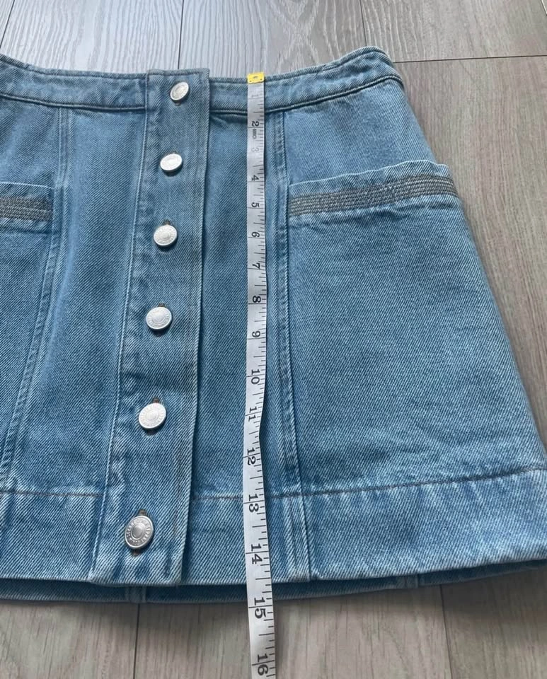 Sézane Jelena Denim Skirt, XS - photo 5