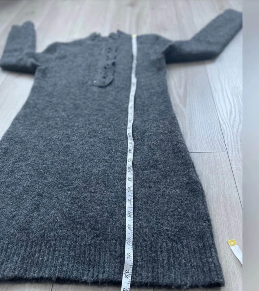 Sézane Angelita Knit dress, charcoal, XS - photo 5