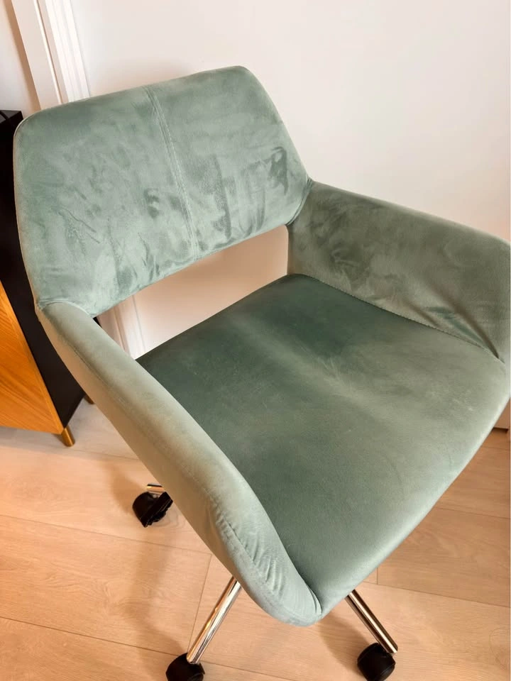 Aqua Velvet Swivel Office Chair - photo 2