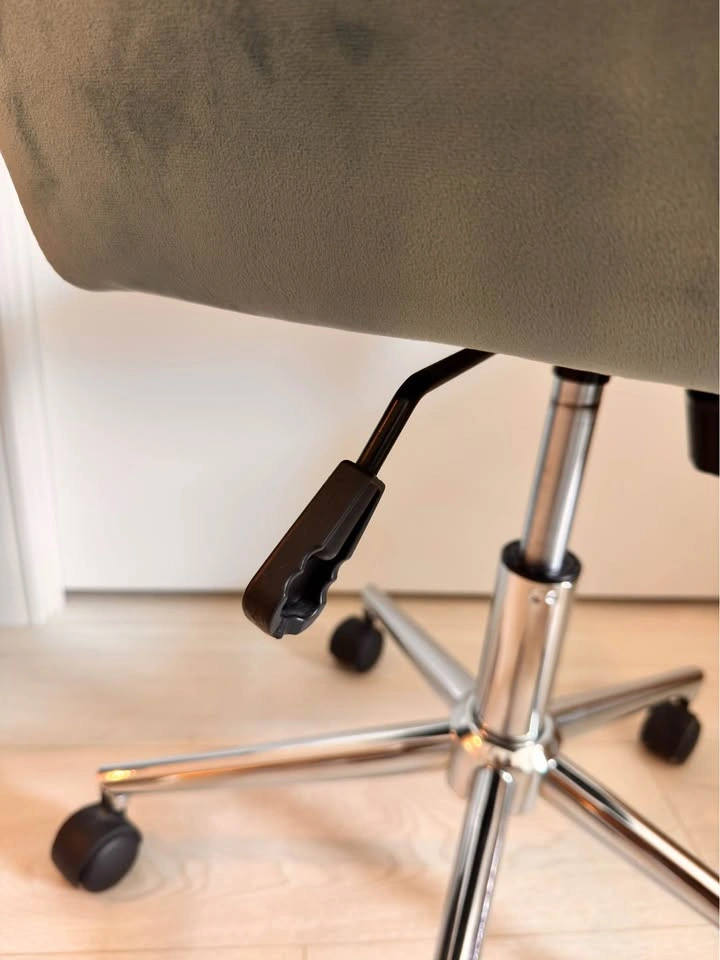 Aqua Velvet Swivel Office Chair - photo 3