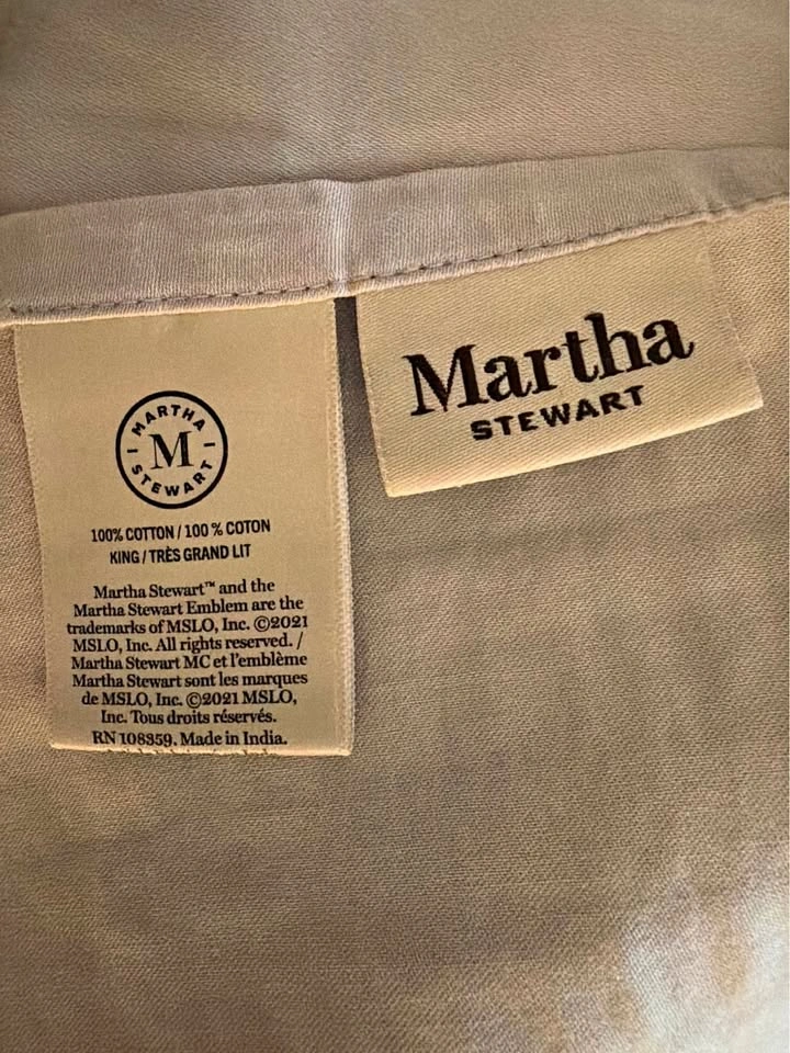 Martha Stewart King Cotton Sheet Set