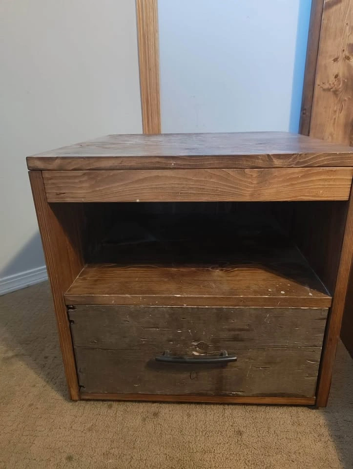 Barn Rustic Wood King Bed + 2 Side Boxes - photo 2