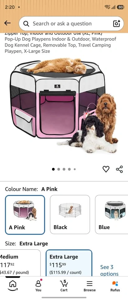 Pink XL Pet Playpen - photo 3