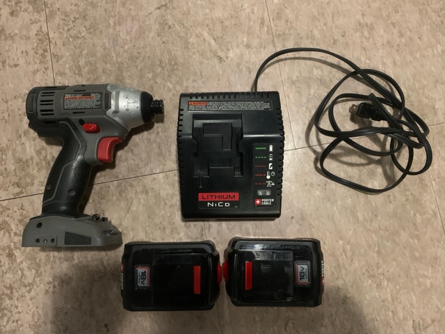 Porter Cable 18V Impact Drill with 2 Batteries